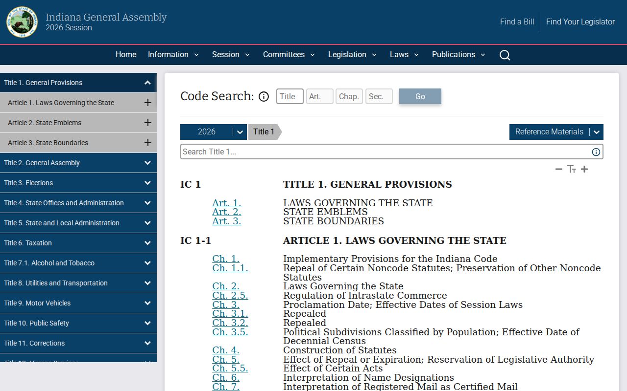 Switzerland County warrant records access through the Indiana Code